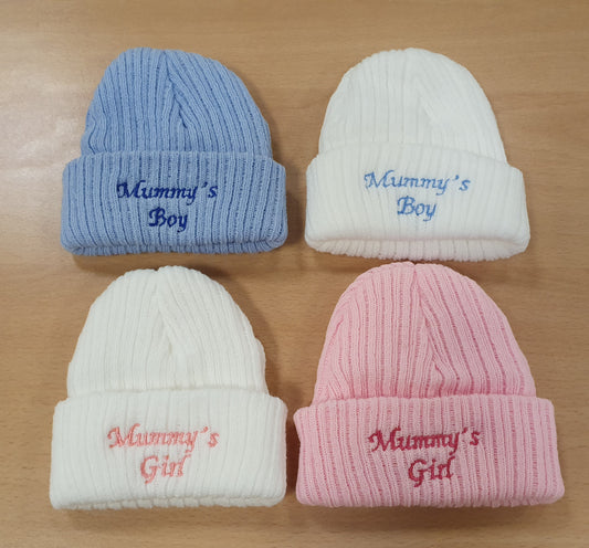 Mummy girl/boy newborn hat