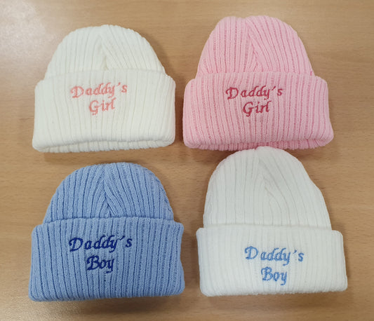 Daddys girl/boy newborn hat