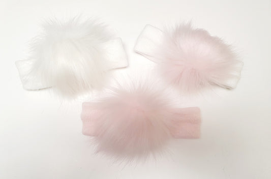 Fur pom thick headband (3 colours)