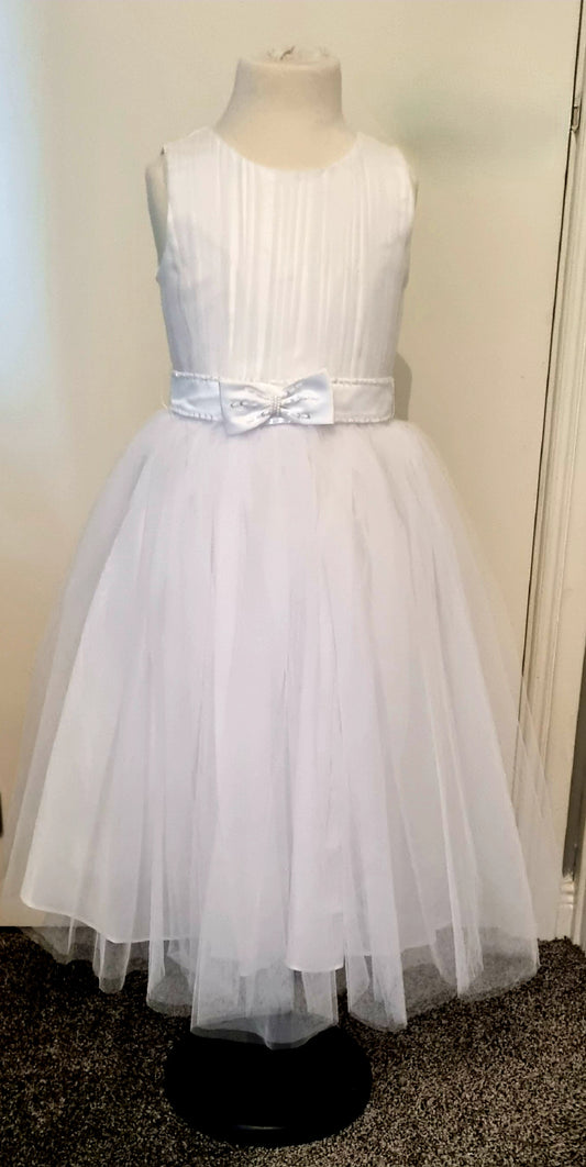 Communion dress with small bow
