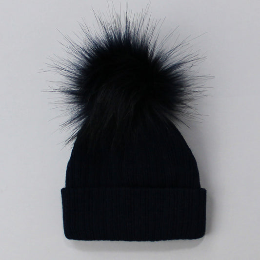 single fur pom hats
