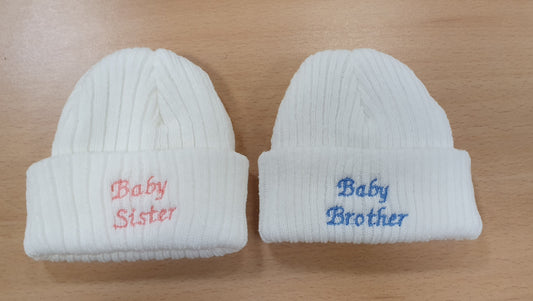 Baby brother/sister hat