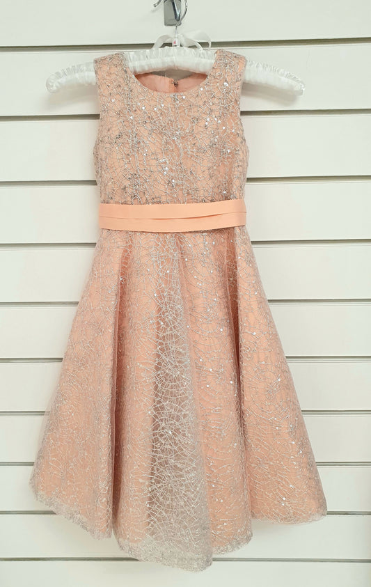 Peach and sparkle Party dress