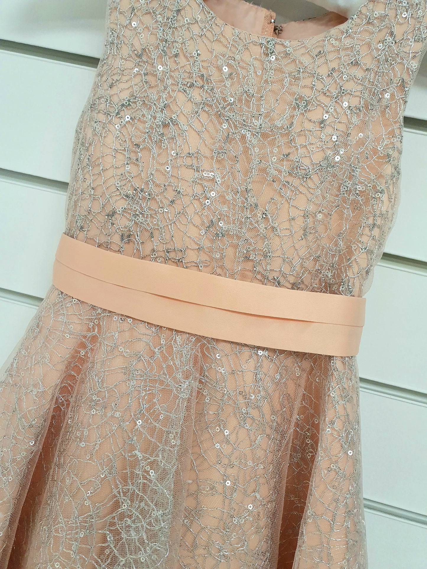 Peach and sparkle Party dress