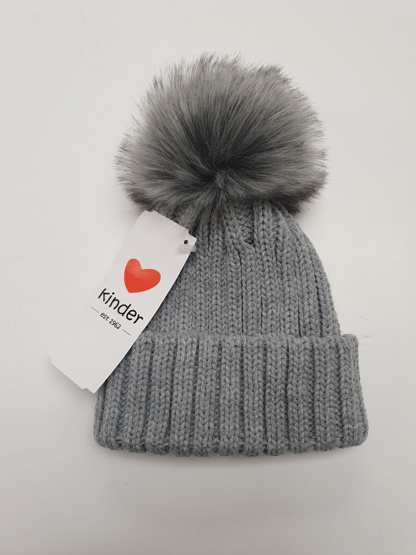 Fur pom pom hat