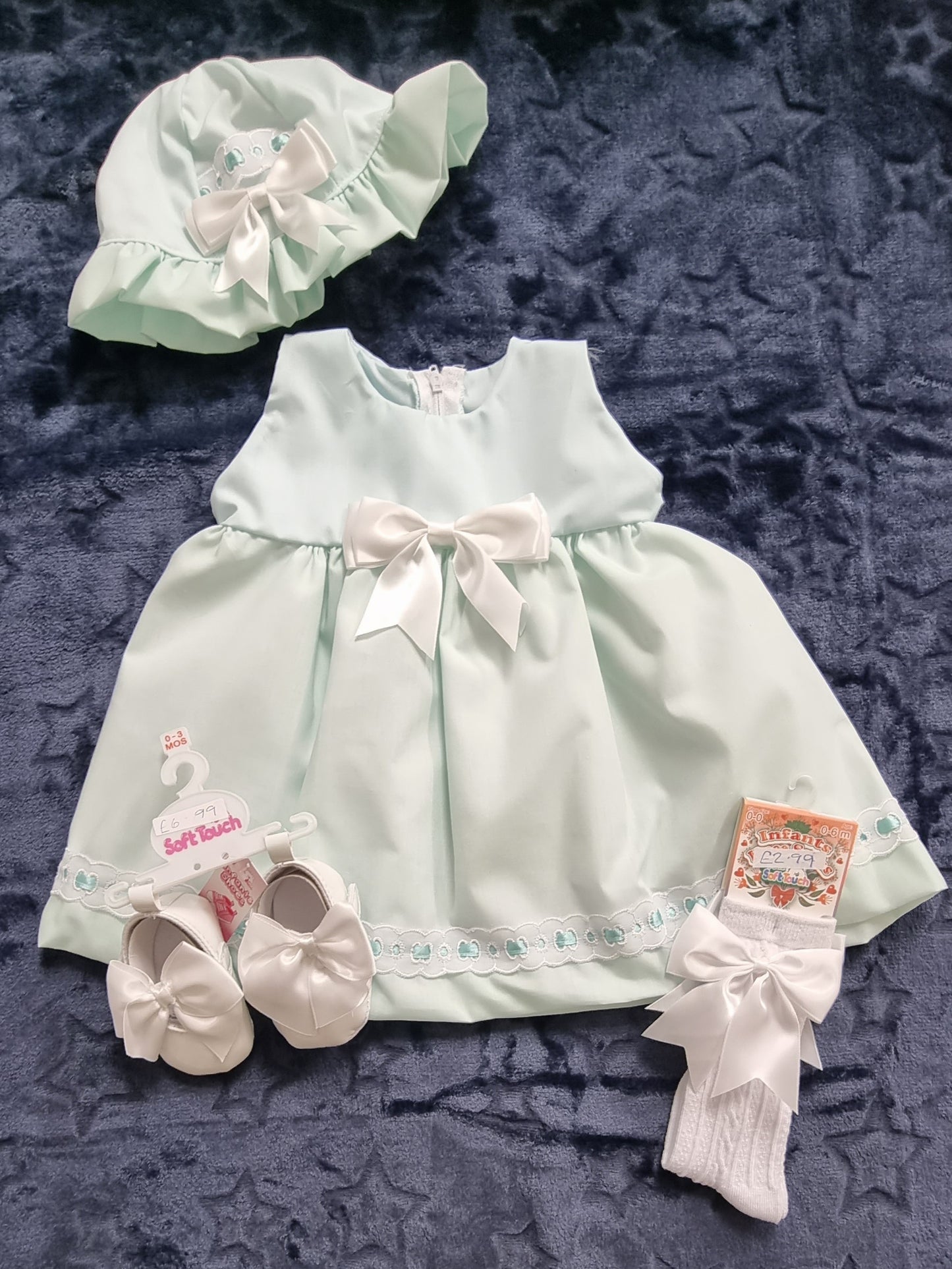 Mint dress with matching summer hat