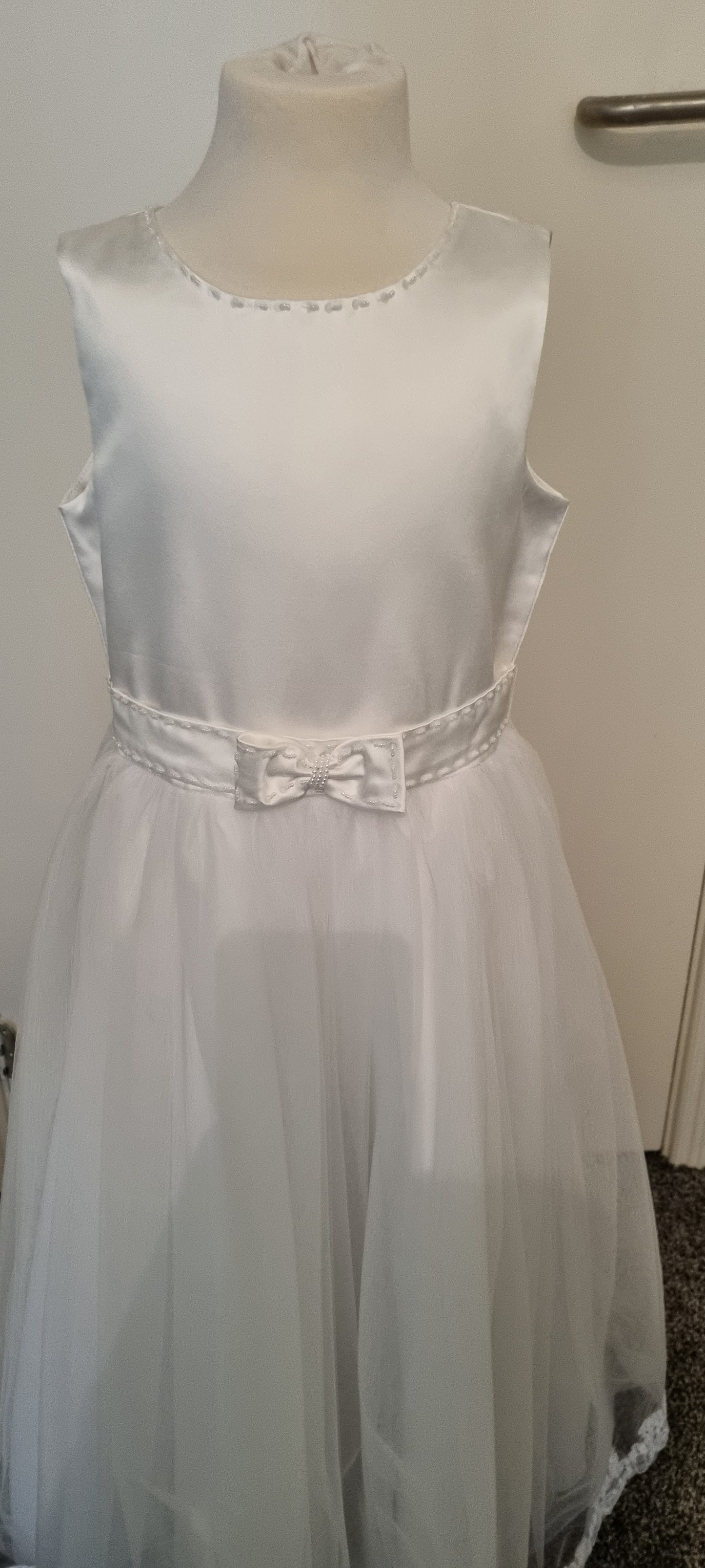 Beaded Communion dress with bolero