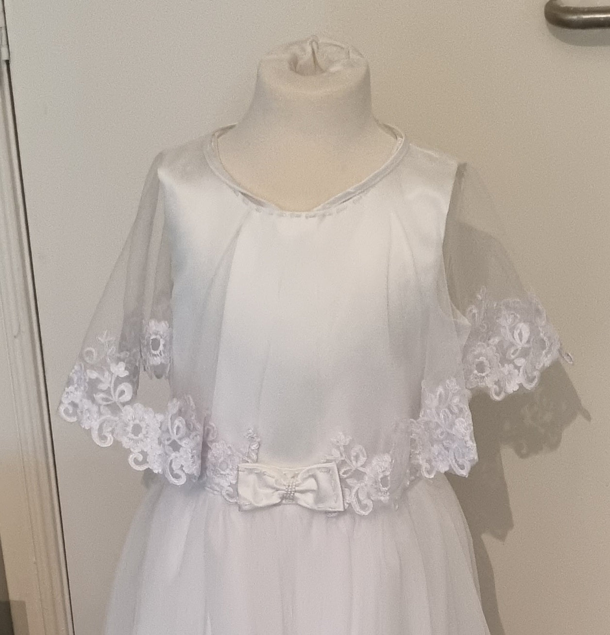 Beaded Communion dress with bolero