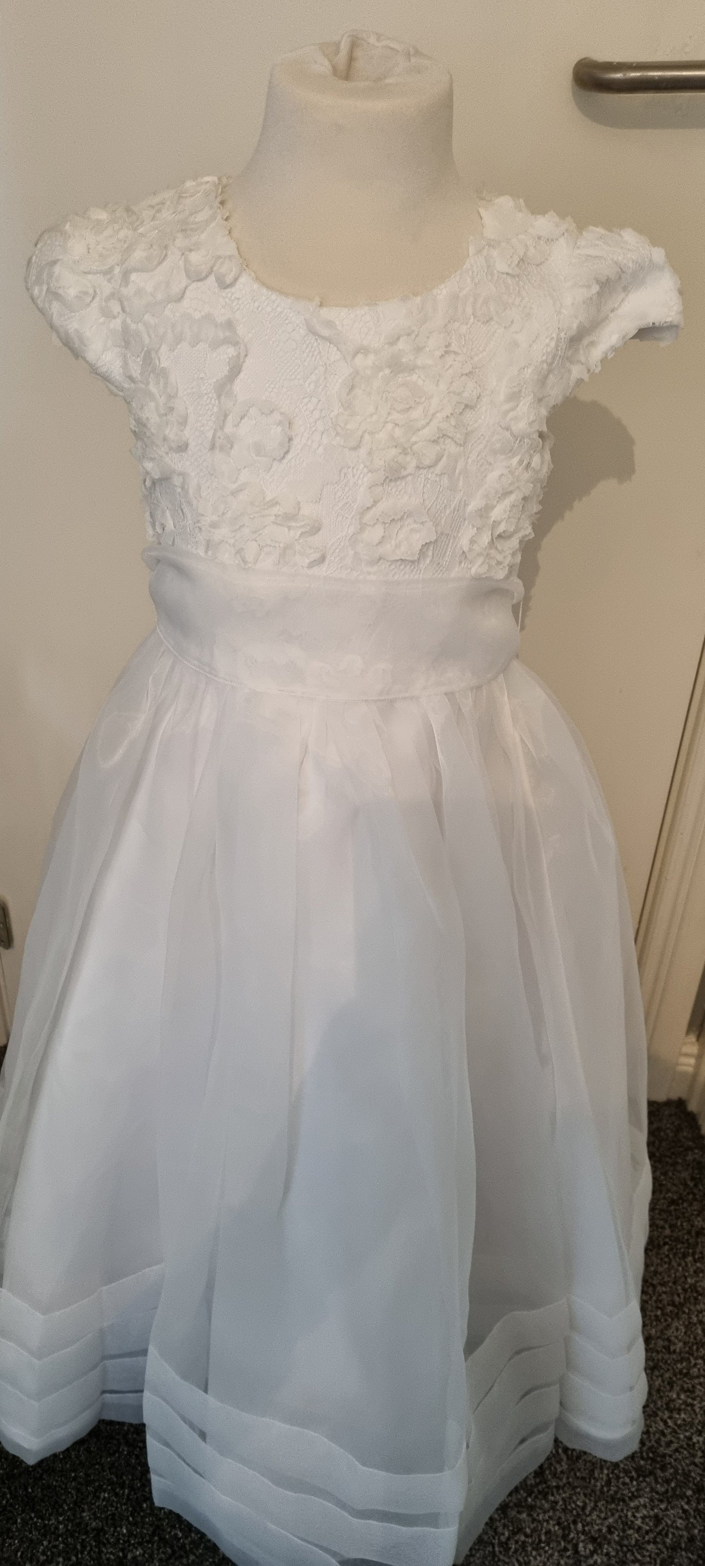 Floral pattern communion dress