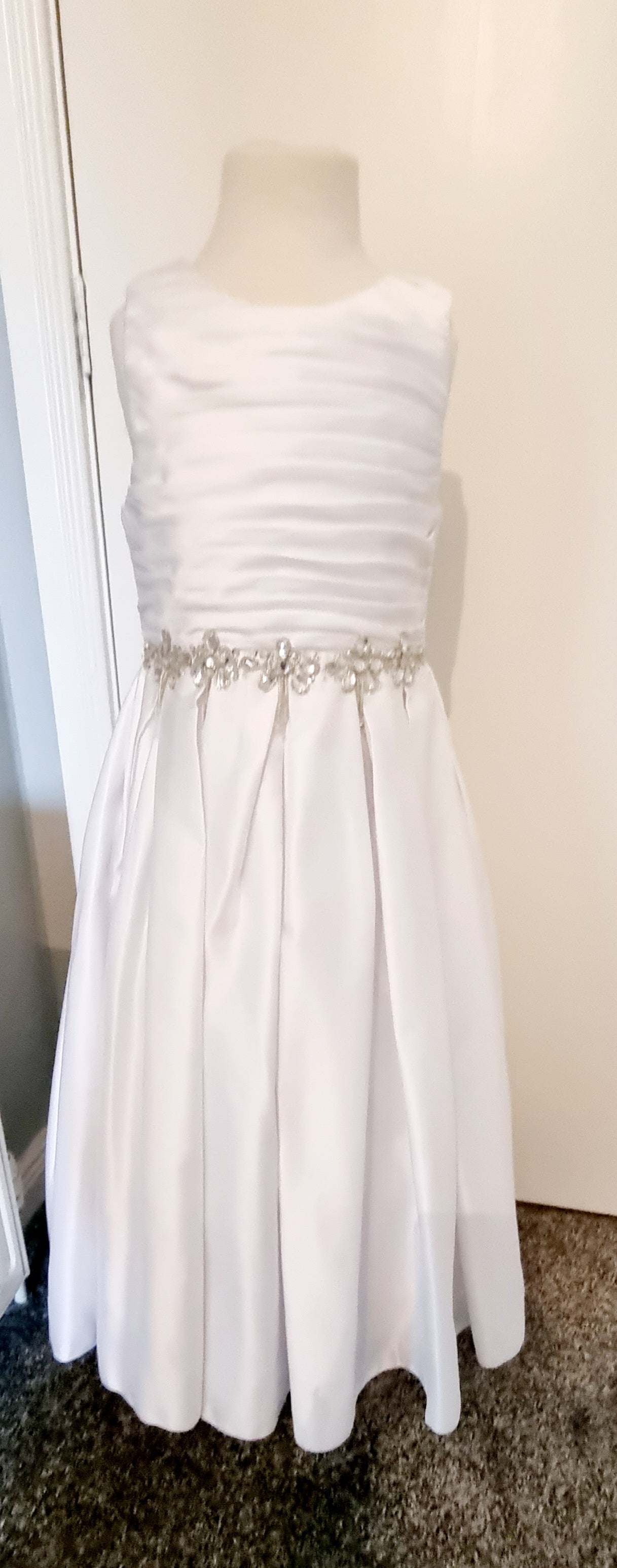 Full satin communion dress