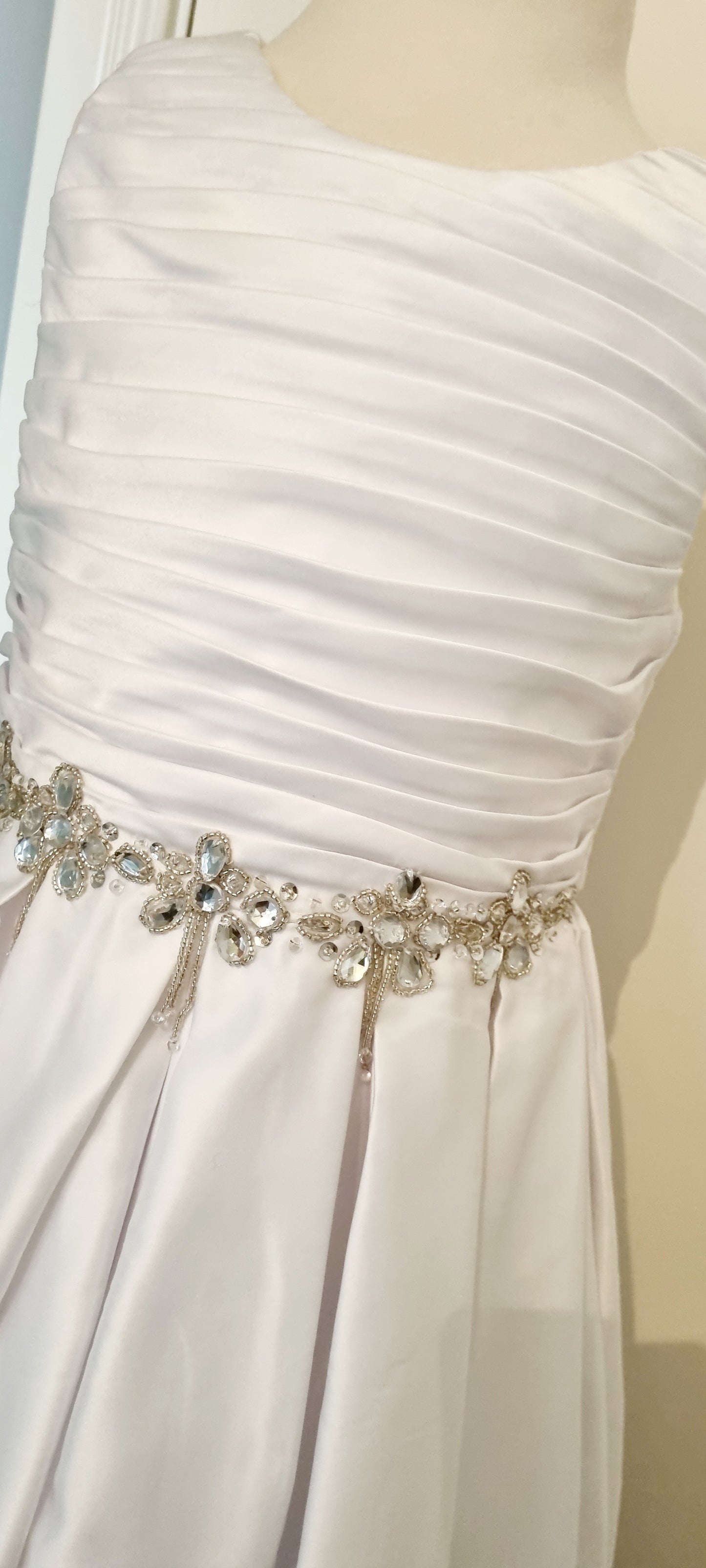 Full satin communion dress