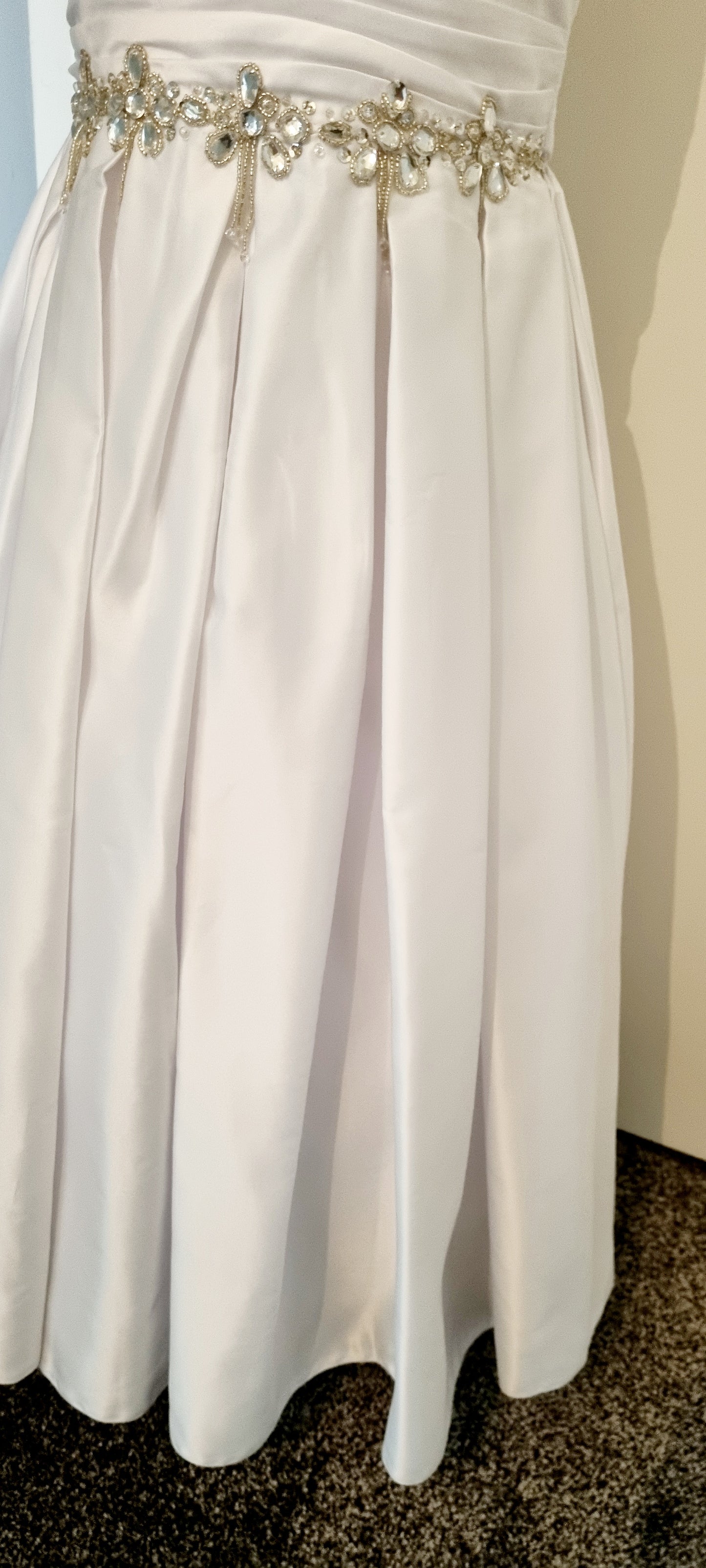 Full satin communion dress