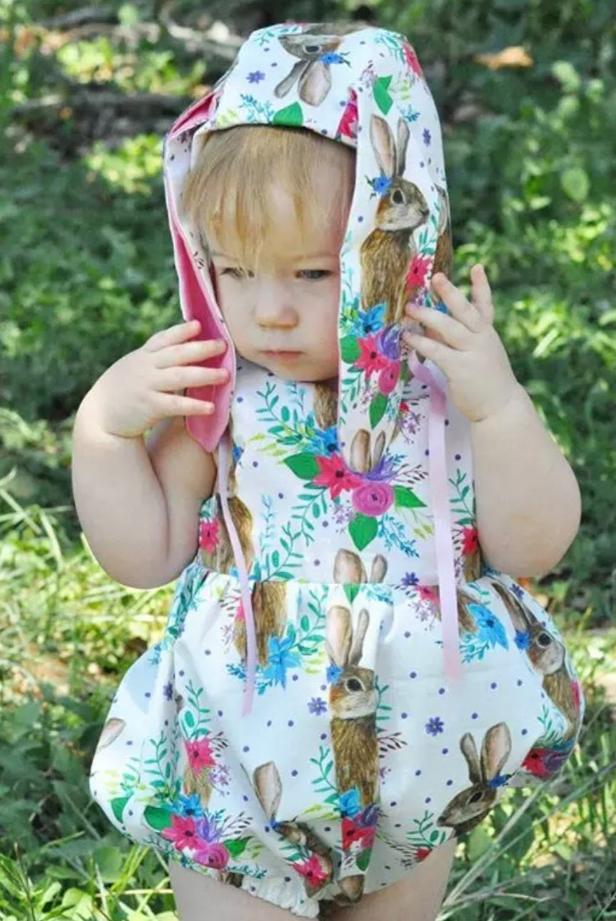 Easter romper with bunny bonnet