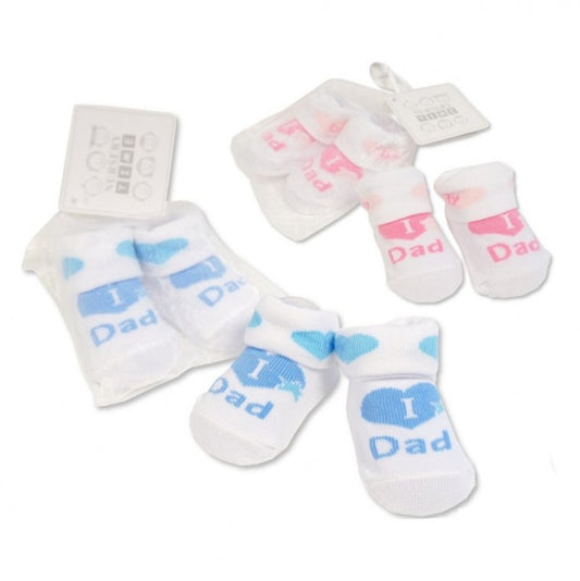 Baby i love mum/dad socks