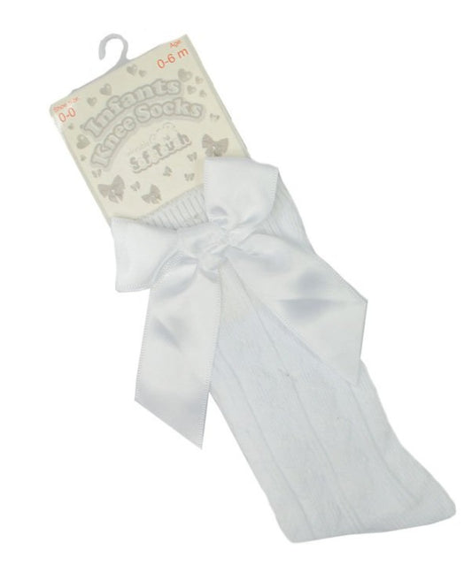 Knee high bow socks