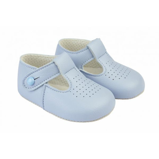 Boys baby blue soft sole baypod shoes