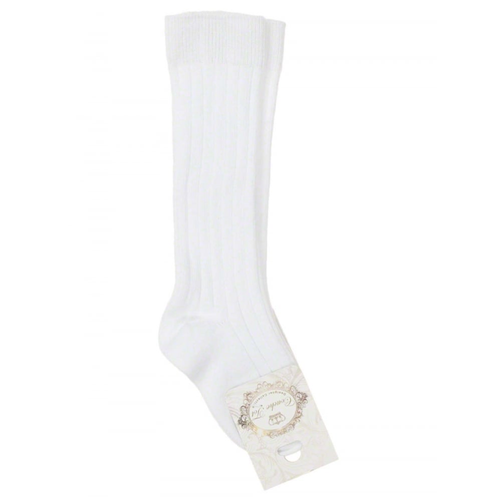 knee high ribbed plain socks