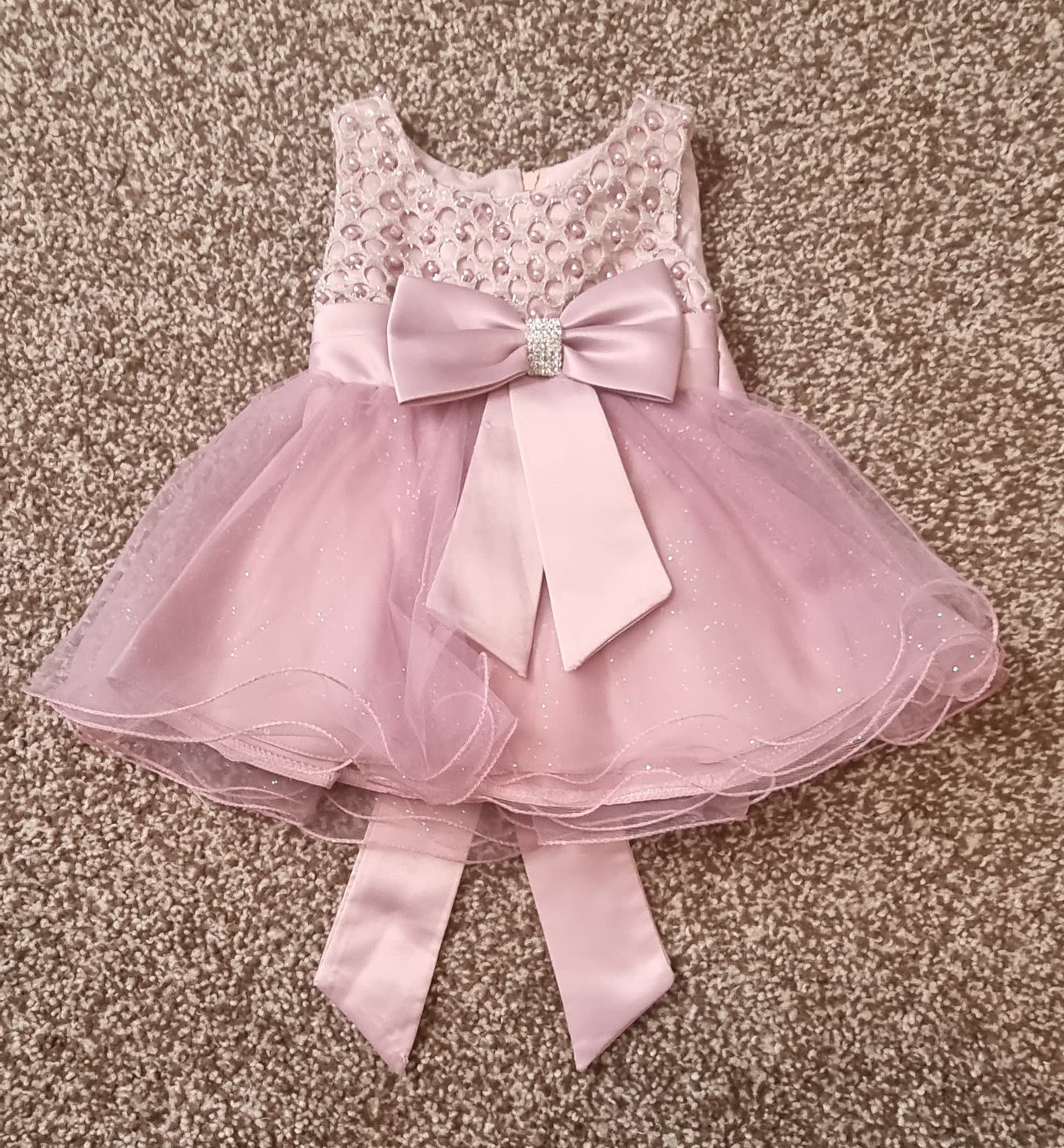 dusty pink party dress