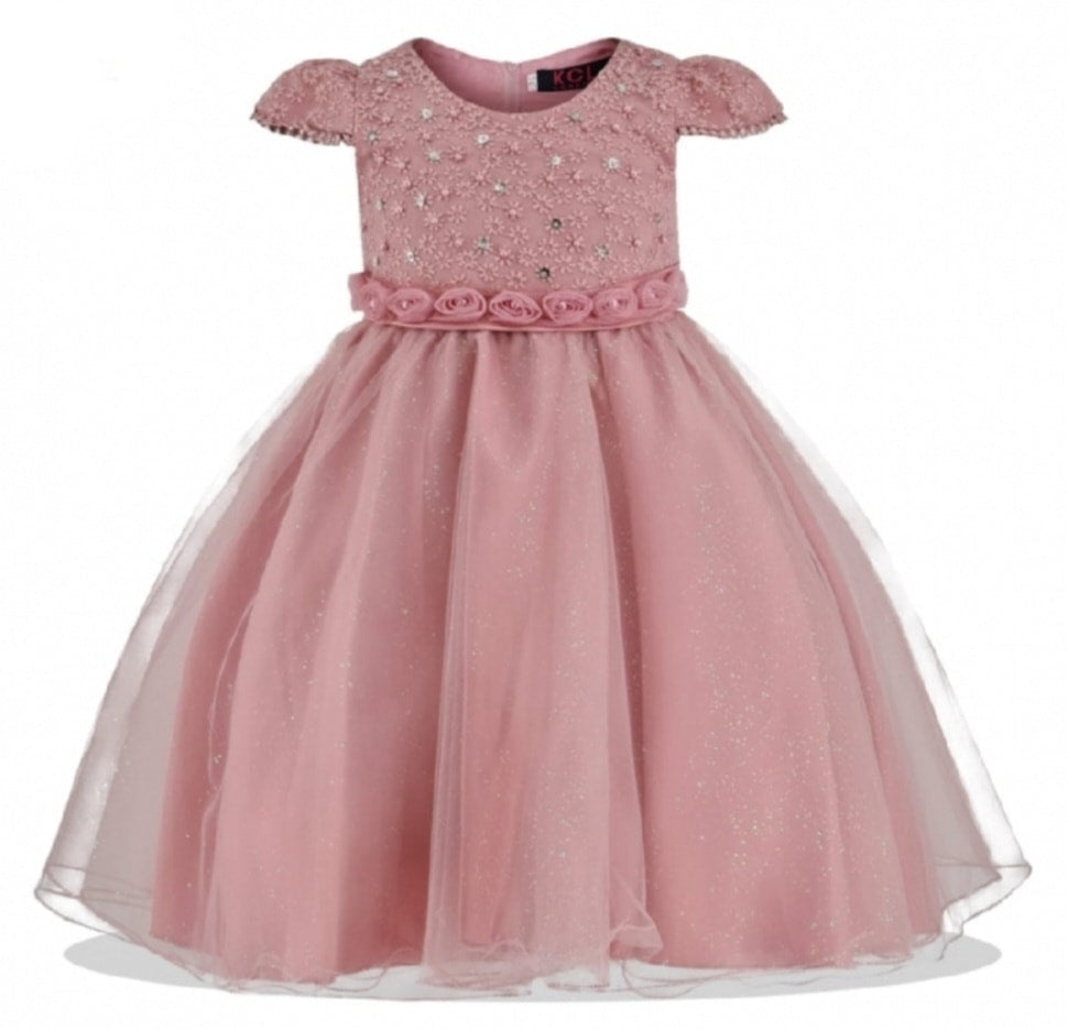 Fancy dusty pink party dress