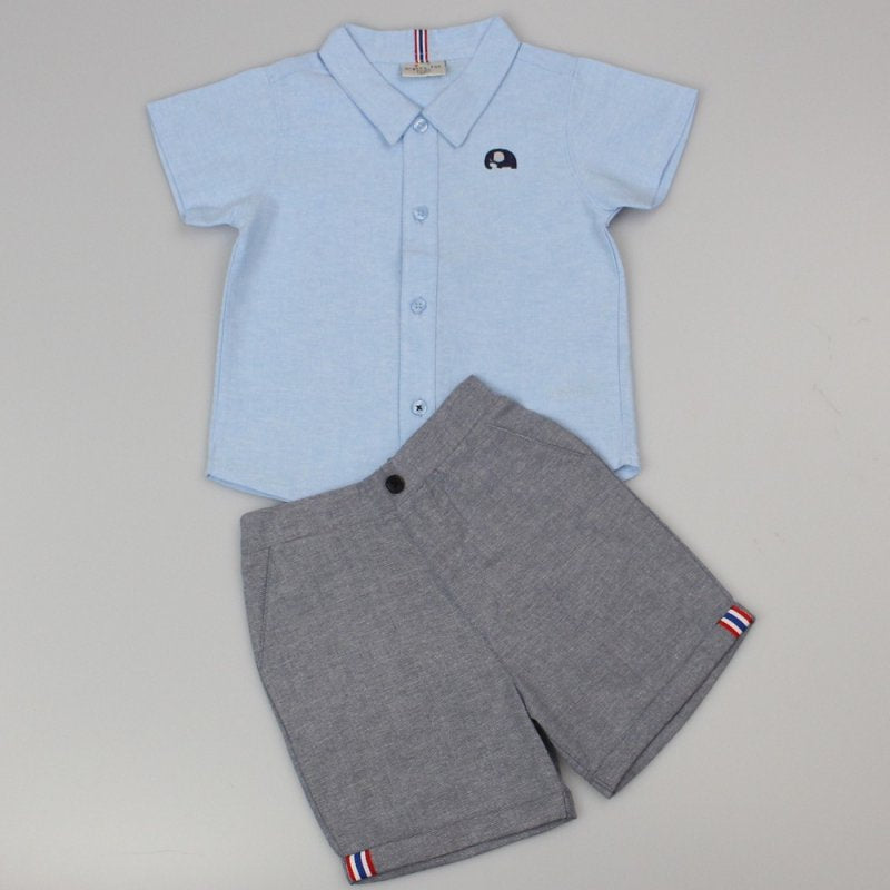 boys 2 piece shirt and short set