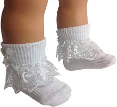 Frilly white socks