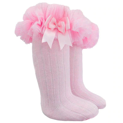 knee high tutu socks pink