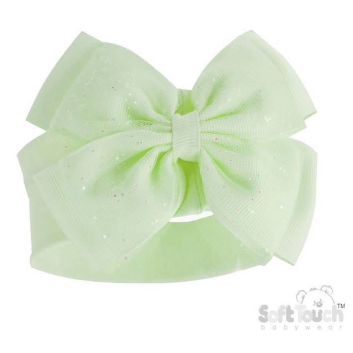 mint bow sparkle headband