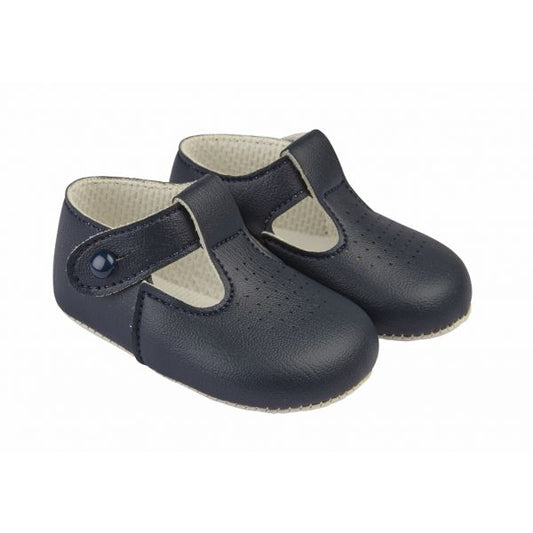 boys navy soft sole baypod shoes