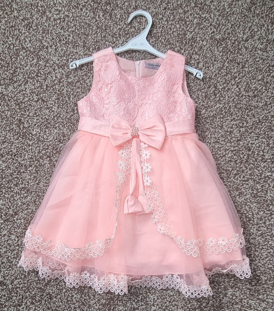 peach party dress