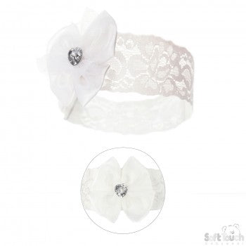 lace headband with bow